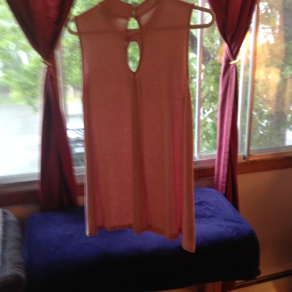 pink lily morgan blouse sleeveless  sz. medium - Picture 2 of 11